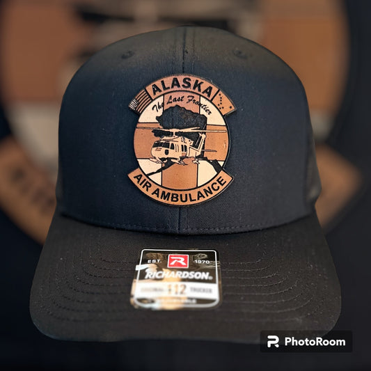 Air Ambulance Leather Patch Hats