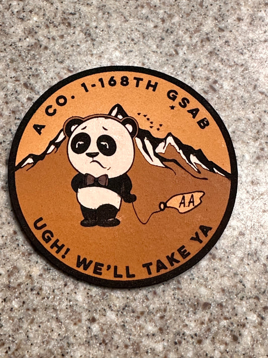 Panda Leather Patch Hats